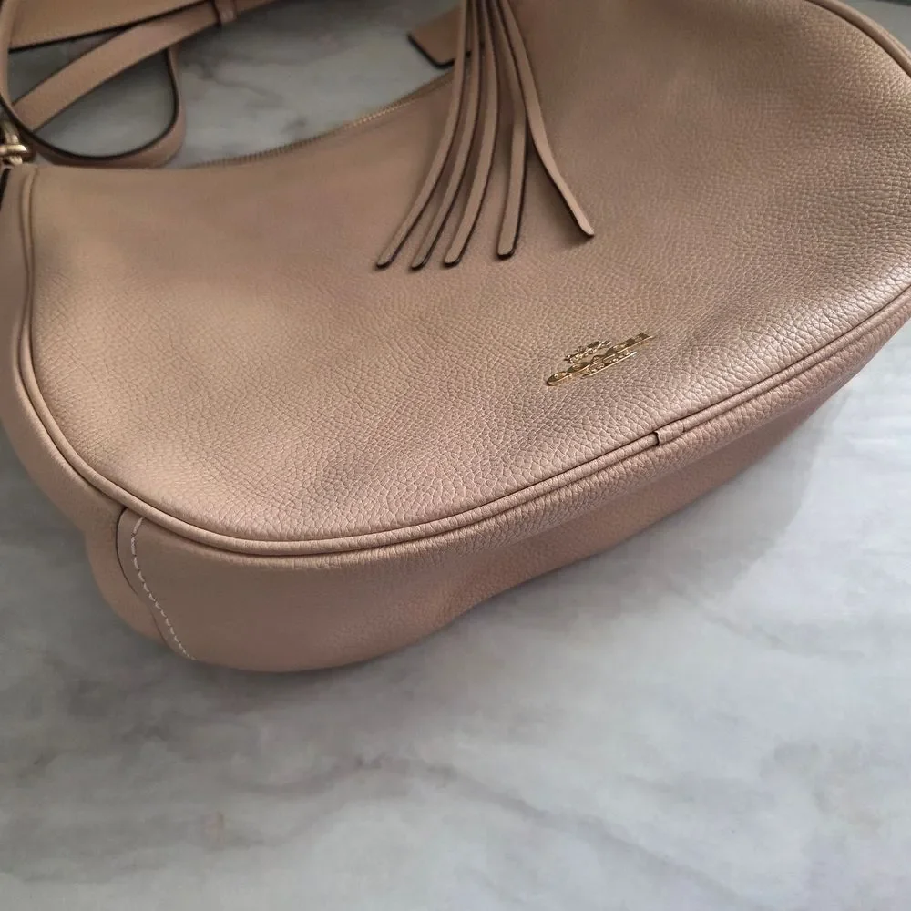 Coach Sutton Pebbled Leather Hobo Shoulder Bag - Picture 10 of 12